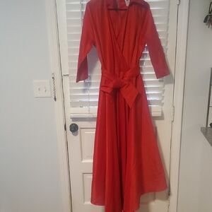 Eien Chic 3/4 Sleeve Red Formal Dress